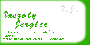 vaszoly jergler business card